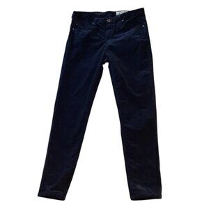 AG Adriano Goldschmied Anthropologie The Stevie Ankle Slim Straight Velvet Sz 27